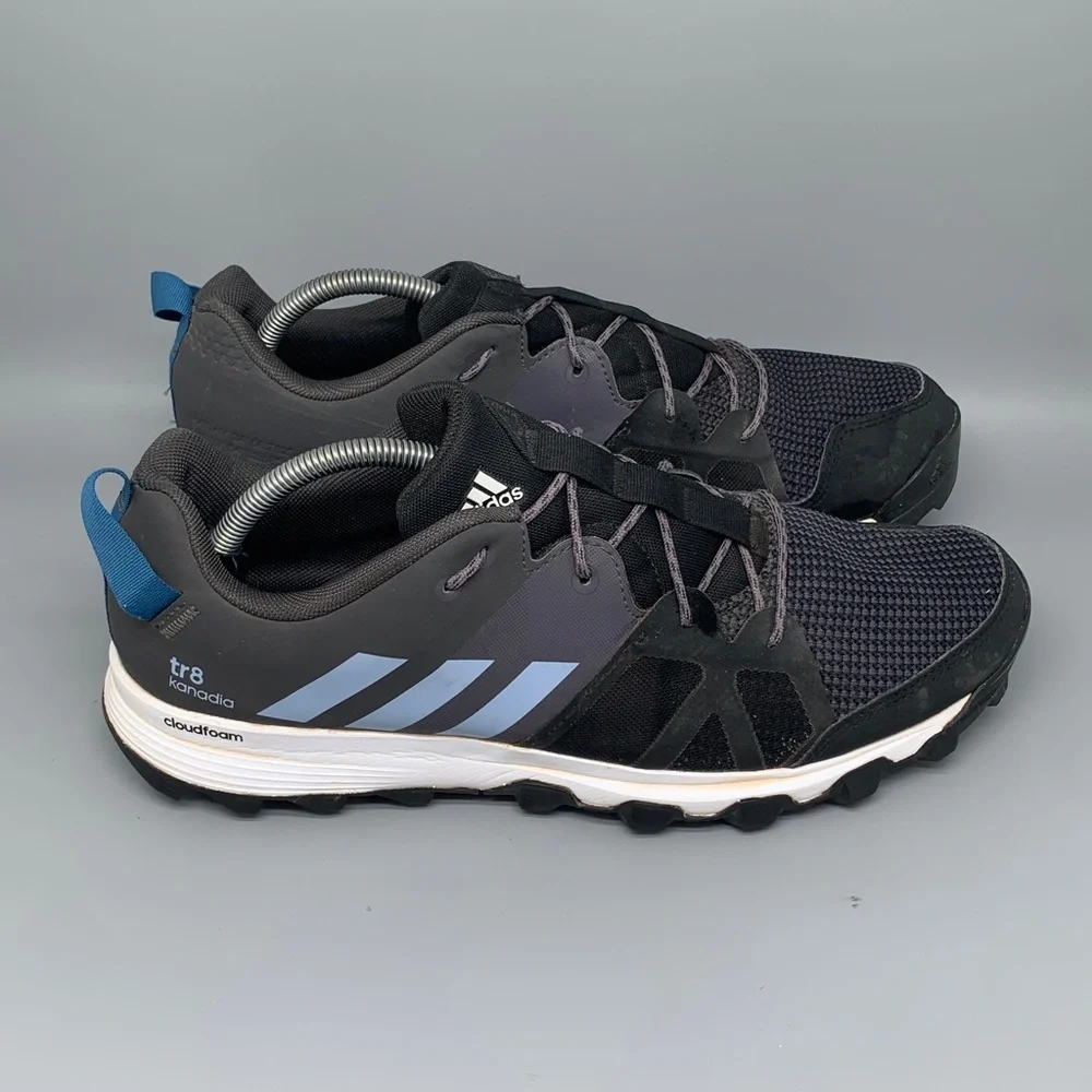 Adidas Kanadia TR8 Cloudfoam Black Blue Trail Running‎ Shoes BB4416 Men’s Sz 11